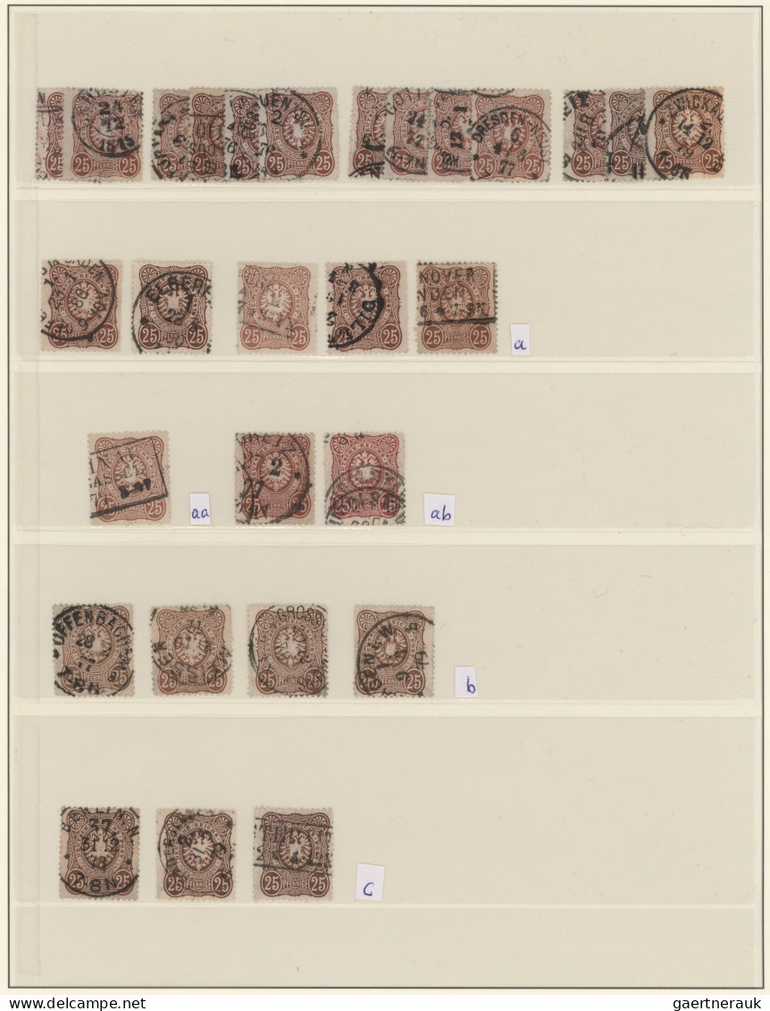 Deutsches Reich: 1875/1900, Spezialisierter Sammlungsposten Von Ca. 500 Gestempe - Verzamelingen