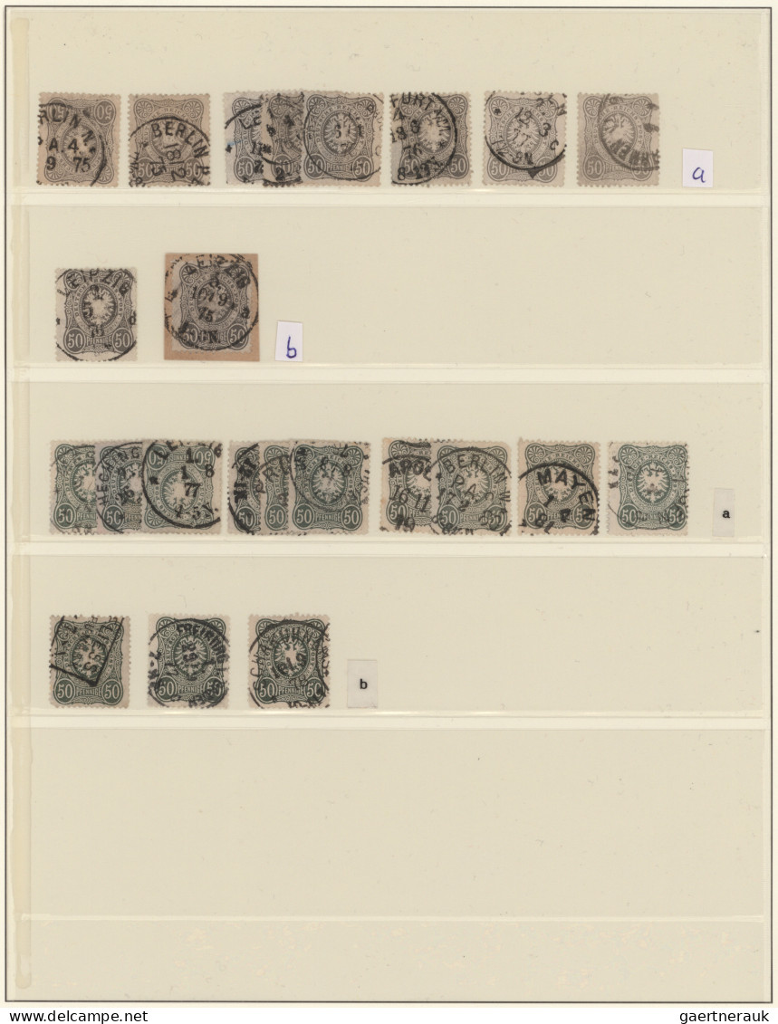 Deutsches Reich: 1875/1900, Spezialisierter Sammlungsposten Von Ca. 500 Gestempe - Collections