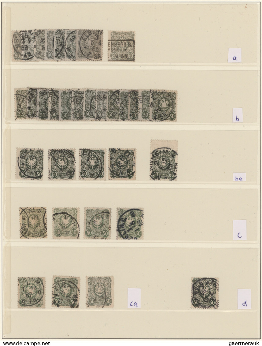 Deutsches Reich: 1875/1900, Spezialisierter Sammlungsposten Von Ca. 500 Gestempe - Collections