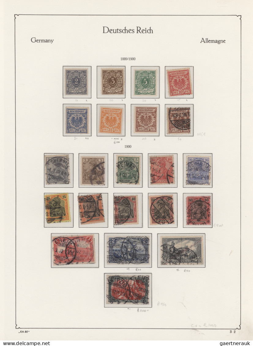 Deutsches Reich: 1872/1945, Umfangreiche Gestempelte Und Ungebrauchte Sammlung I - Collections