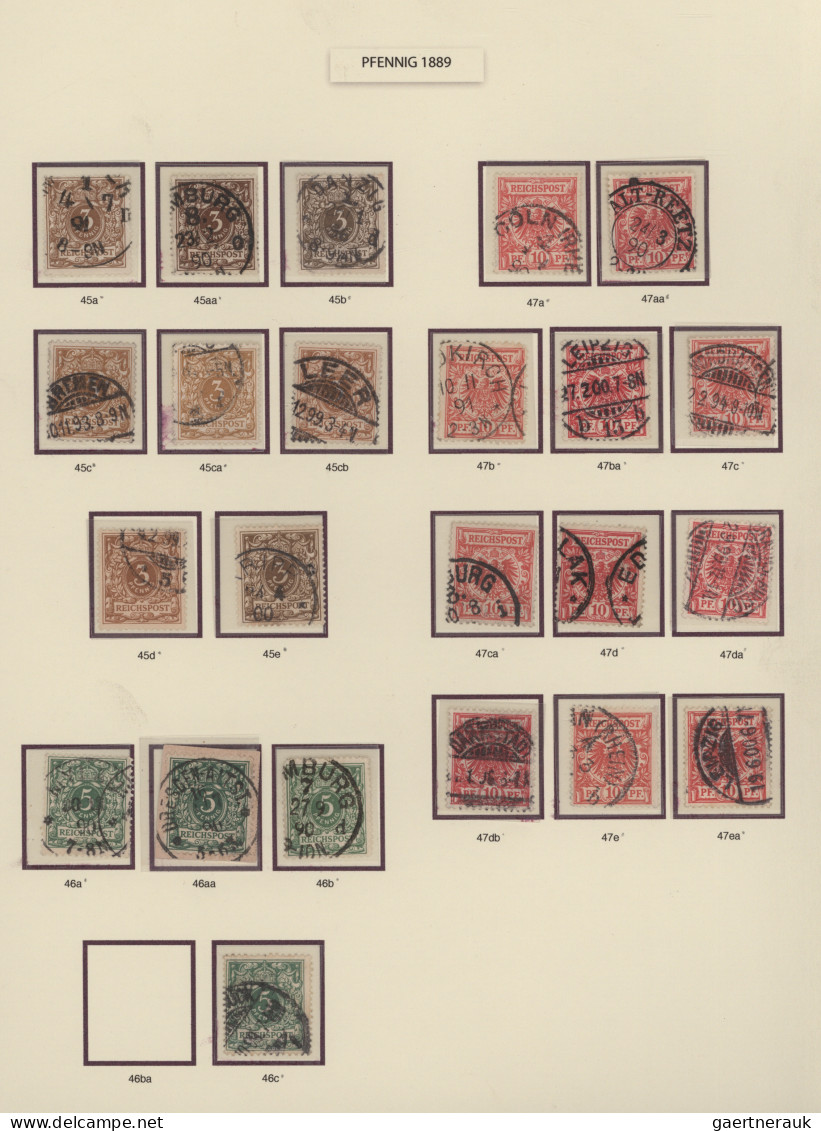 Deutsches Reich: 1872/1923, Gestempelte Und Ungebrauchte Sammlung Im Ringbinder, - Collections