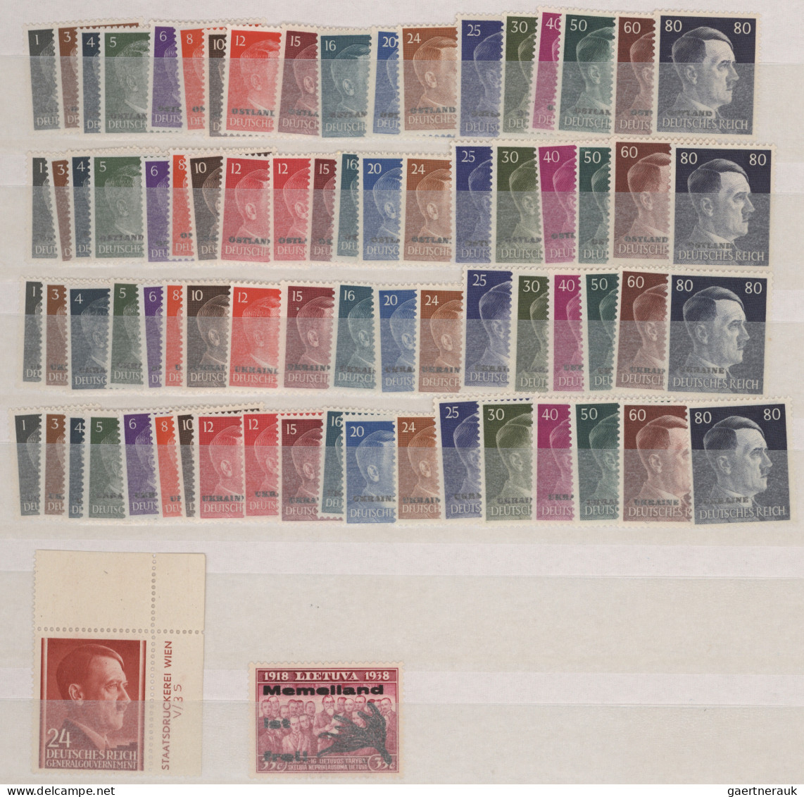 Deutsches Reich: 1923/1943, Postfrische/ungebrauchte Zusammenstellung Mit Mittle - Collections
