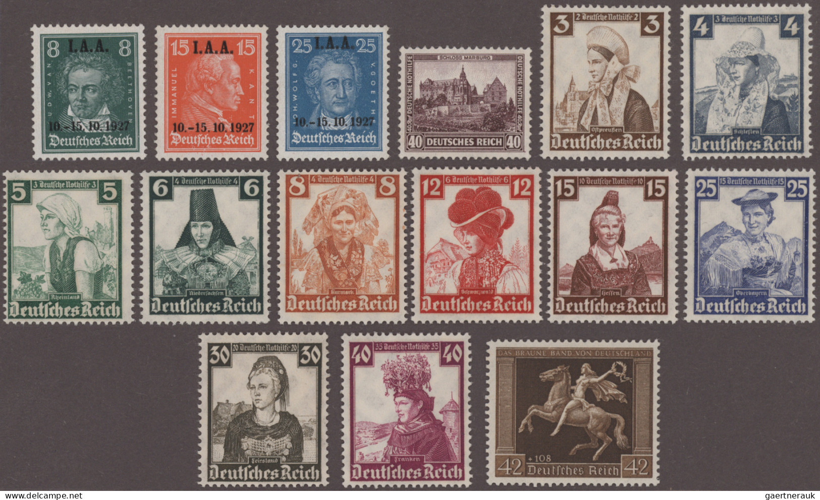 Deutsches Reich: 1927/1939, Kleiner Posten Der Angegebenen Nummern, Einwandfrei - Sammlungen