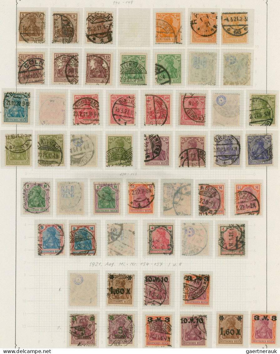 Deutsches Reich: 1872/1945, Gestempelte Und Ungebrauchte/postfrische Sammlung Im - Sammlungen