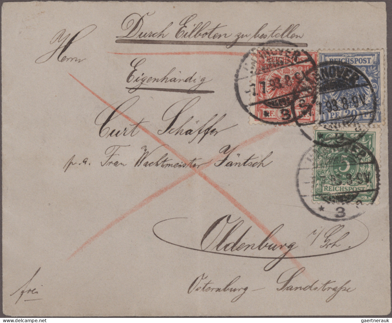 Deutsches Reich: 1872/1899, Sammlung Von Ca. 100 Briefen Und Karten Mit Brustsch - Sammlungen