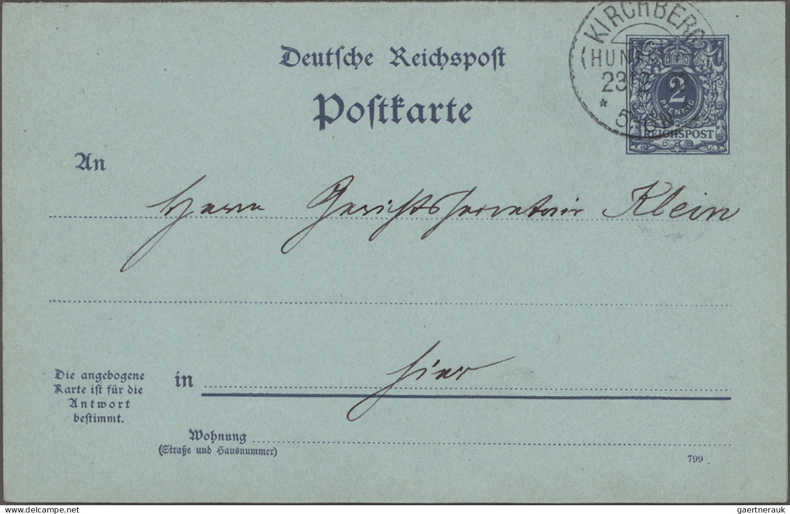 Deutsches Reich: 1872/1922, Partie Von 43 Briefen Und Karten, Dabei Schiffspost, - Sammlungen