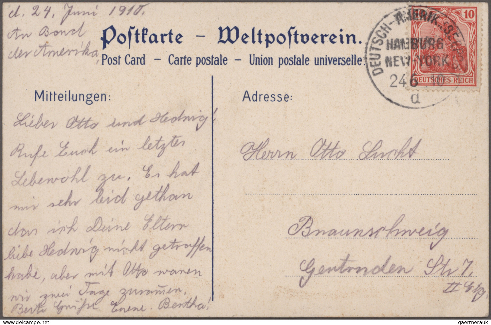 Deutsches Reich: 1872/1922, Partie Von 43 Briefen Und Karten, Dabei Schiffspost, - Colecciones