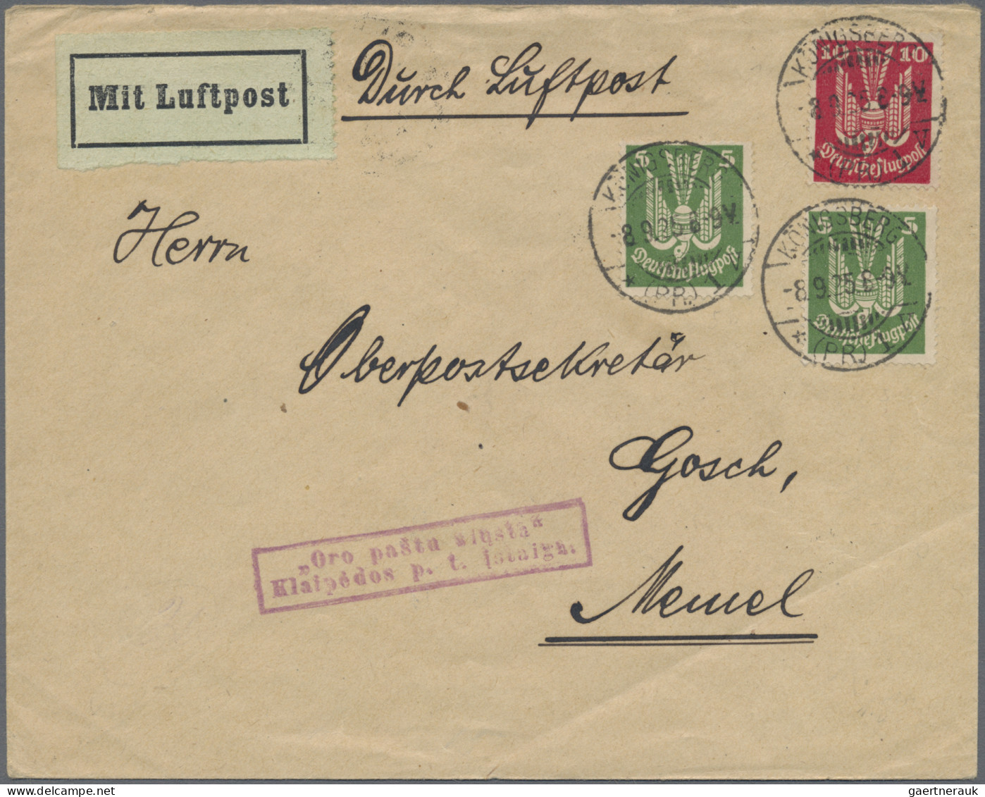 Deutsches Reich: 1919/1944, Partie Von 14 Flugpost-Briefen/-Karten In Netter Vie - Sammlungen