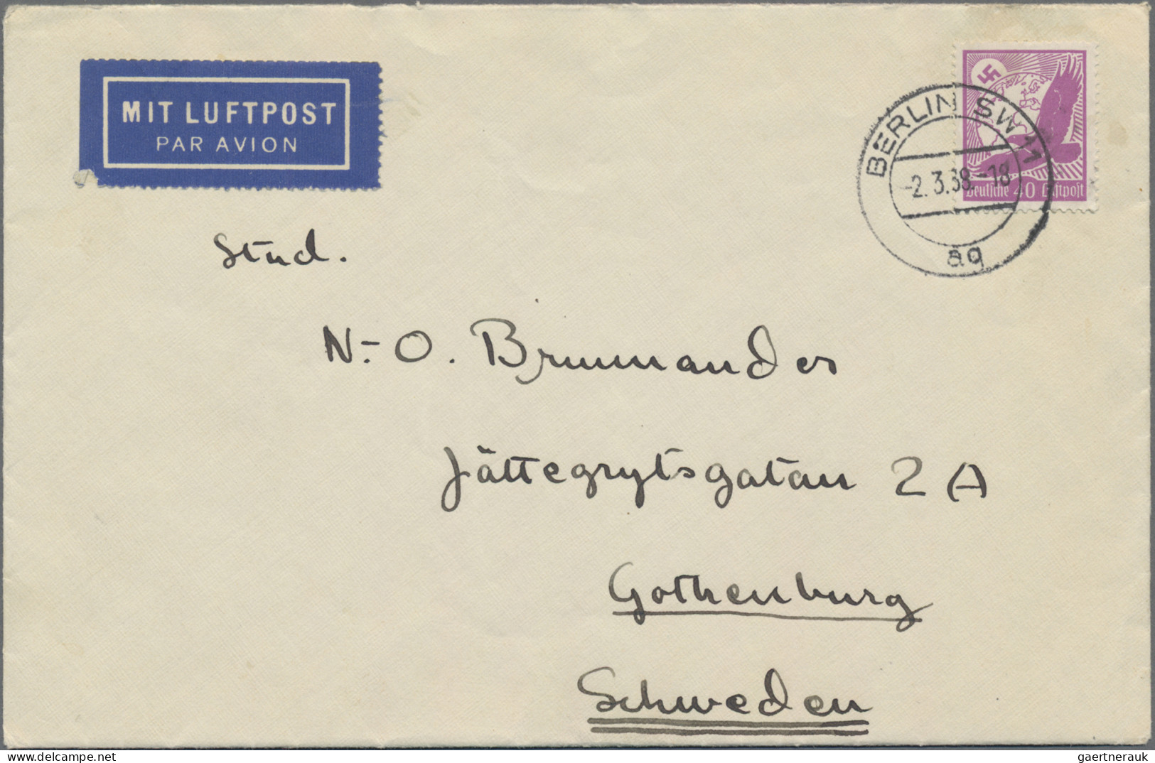 Deutsches Reich: 1928/1942 (ca.), Partie von 14 Luftpost-Belegen meist ins Ausla