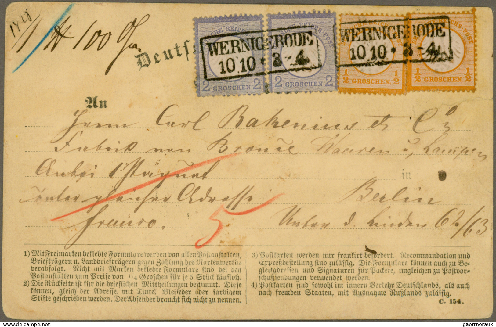 Deutsches Reich - Brustschild: 1872/1875 (ca.), Attraktiver Posten von ca. 100 B