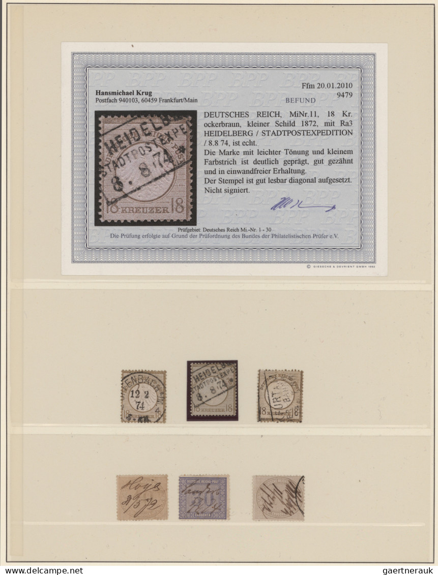 Deutsches Reich - Brustschild: 1872/1875, Sauber Gestempelte Sammlung Mit 107 Ma - Collections