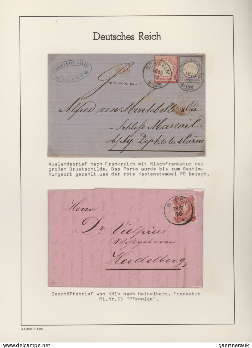 Deutsches Reich - Brustschild: 1872/1875, Meist Gestempelte Sammlung überkomplet - Colecciones