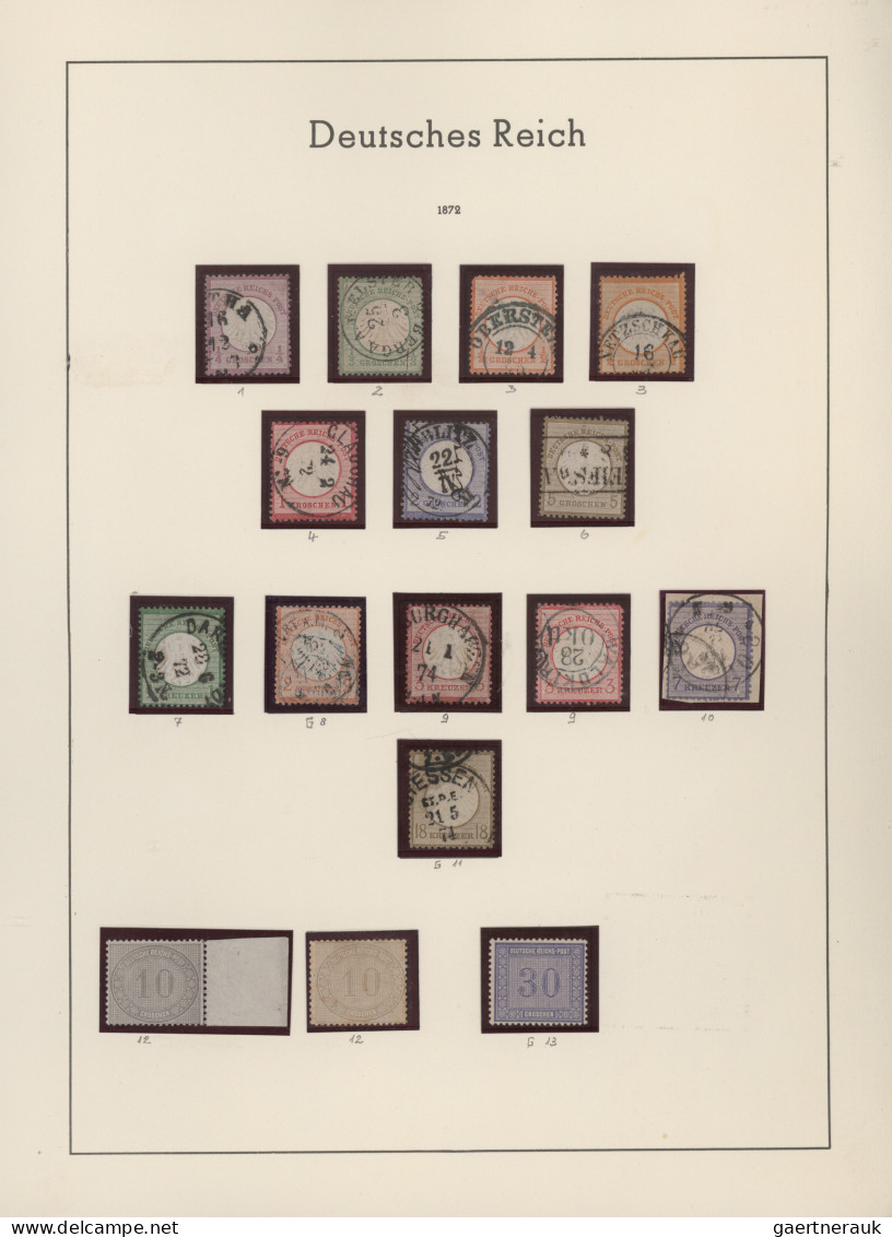 Deutsches Reich - Brustschild: 1872/1875, Meist Gestempelte Sammlung überkomplet - Collections