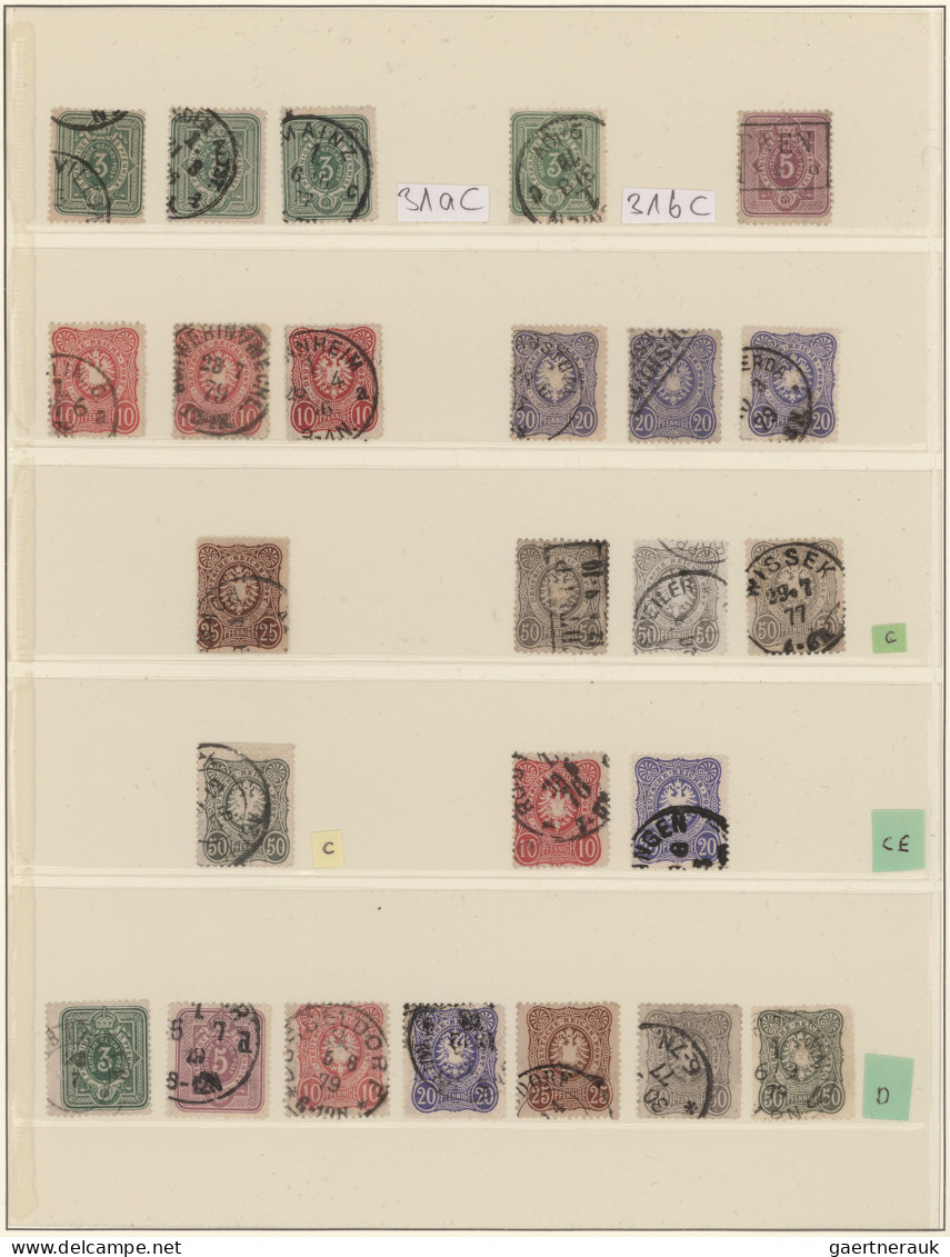 Deutsches Reich - Pfennige: 1875/1880, FORMATUNTERSCHIEDE, Gestempelte Spezial-S - Collections