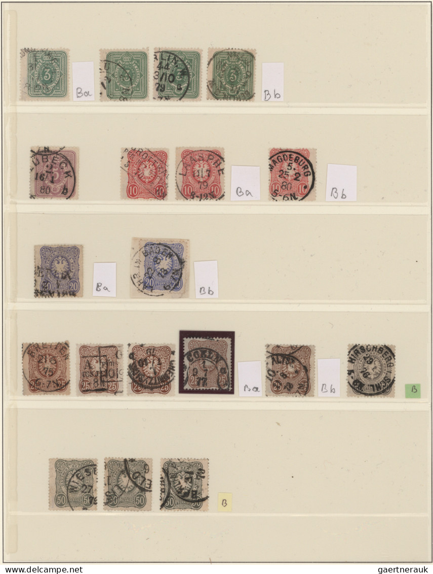 Deutsches Reich - Pfennige: 1875/1880, FORMATUNTERSCHIEDE, Gestempelte Spezial-S - Collections