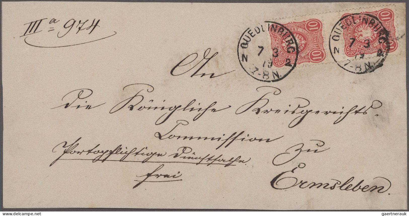 Deutsches Reich - Pfennige: 1875/1880, Sammlung von 39 Briefen und Karten mit Fr