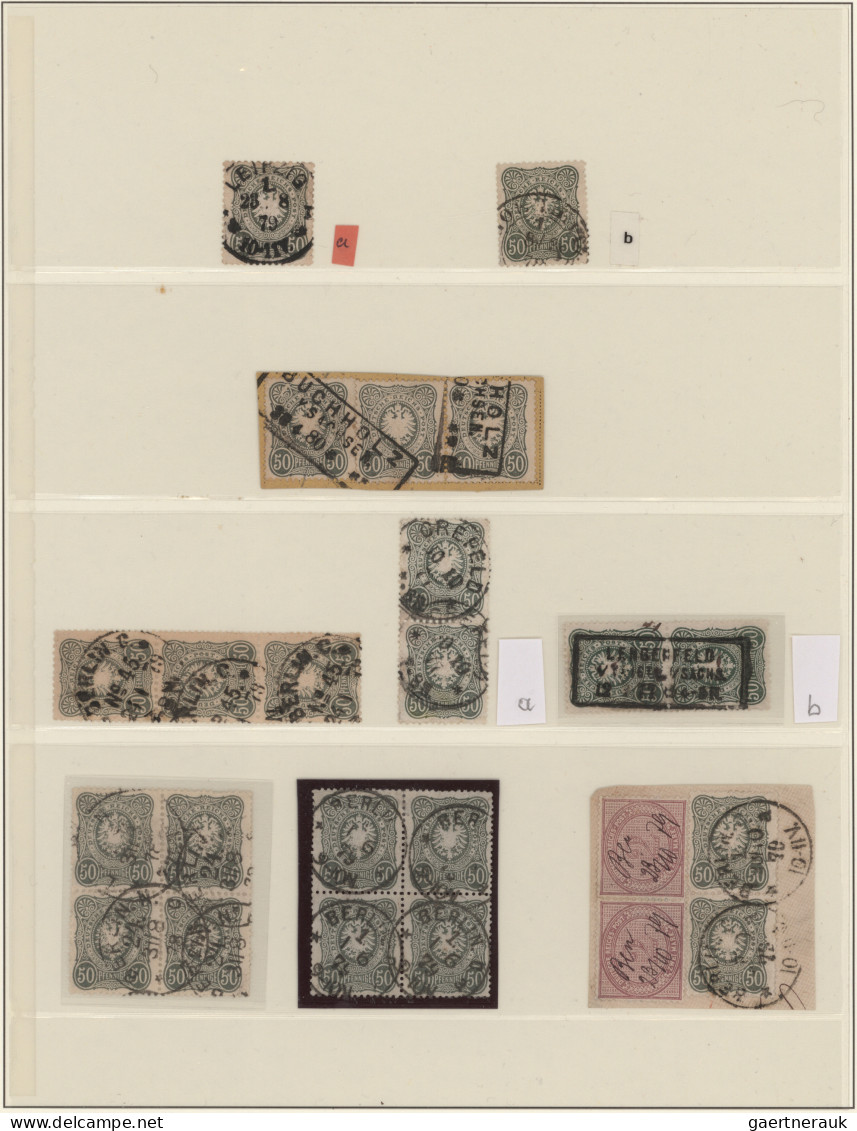 Deutsches Reich - Pfennige: 1877/1880, 50 Pfge. Graugrün, Spezial-Sammlungsparti - Collections