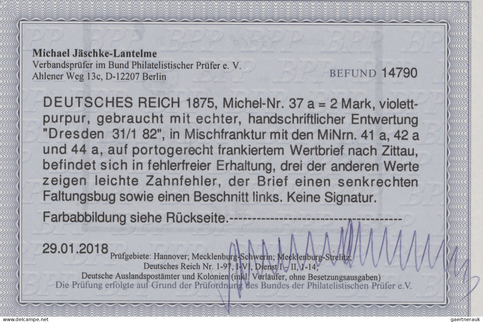 Deutsches Reich - Pfennige: 1882/1896, Partie Mit Drei Wertbriefen Je Frankiert - Sammlungen