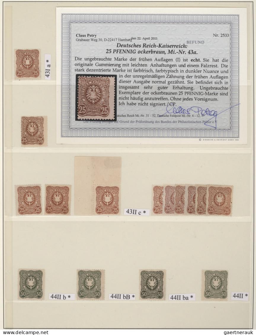 Deutsches Reich - Pfennig: 1880/1889, Ungebrauchte Sammlungspartie Von 48 Marken - Colecciones