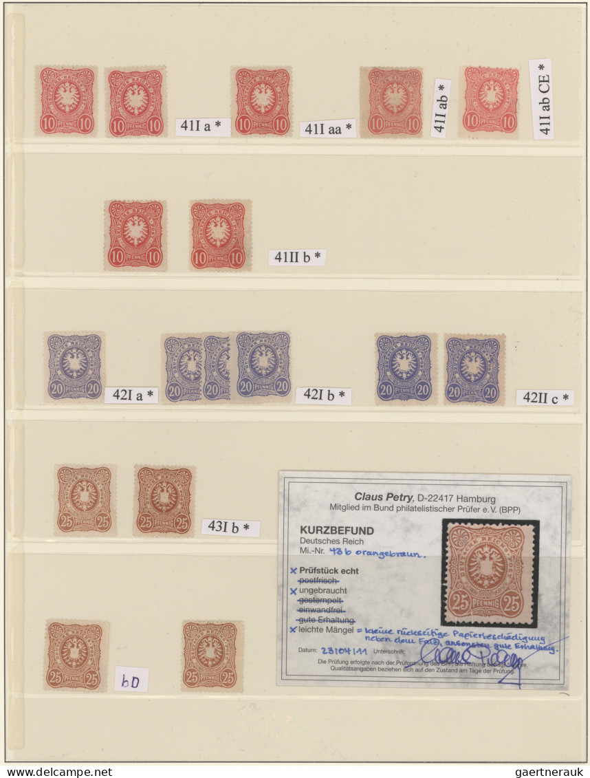 Deutsches Reich - Pfennig: 1880/1889, Ungebrauchte Sammlungspartie Von 48 Marken - Collections