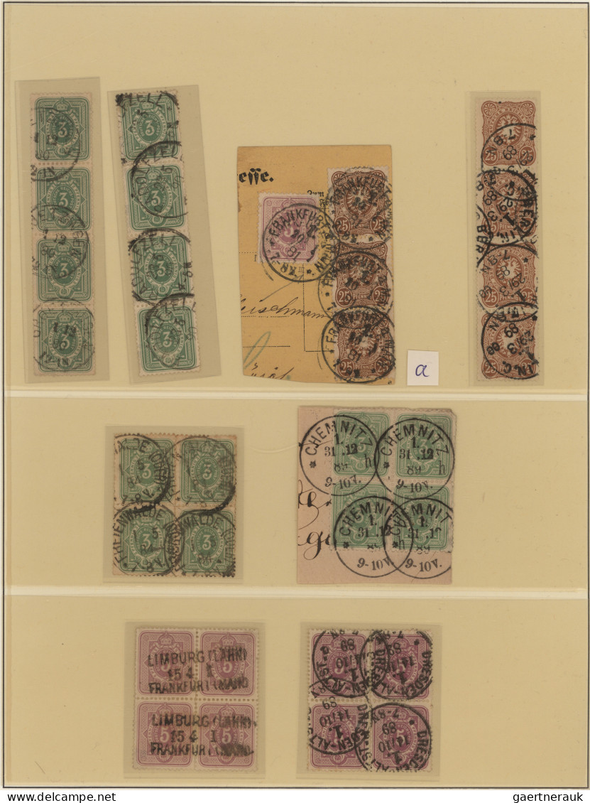 Deutsches Reich - Pfennig: 1881/1890, GESTEMPELTE EINHEITEN, Sammlungspartie Mit - Sammlungen