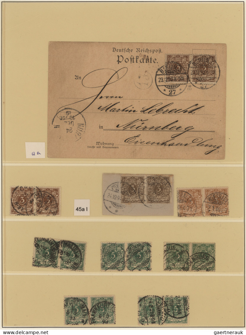 Deutsches Reich - Krone / Adler: 1889/1900, GESTEMPELTE EINHEITEN 2 Pfg.-50 Pfg. - Colecciones