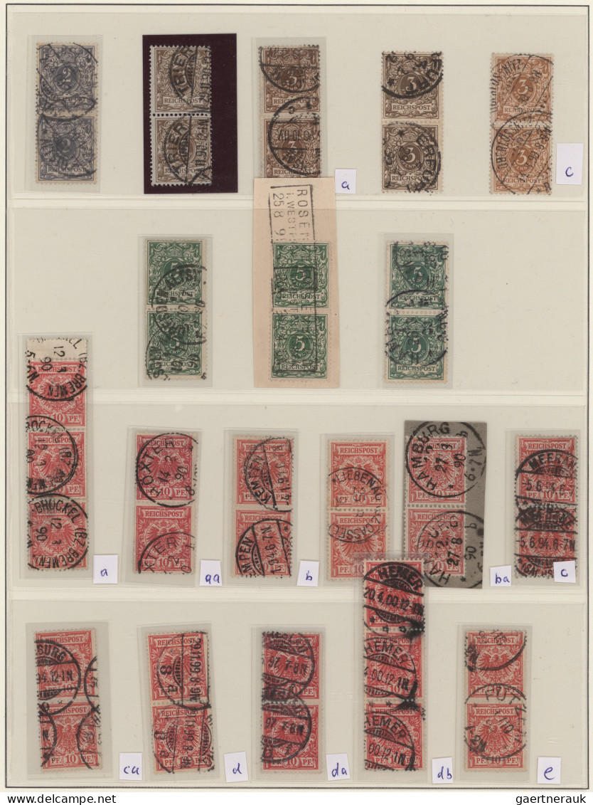 Deutsches Reich - Krone / Adler: 1889/1900, GESTEMPELTE EINHEITEN 2 Pfg.-50 Pfg. - Collections