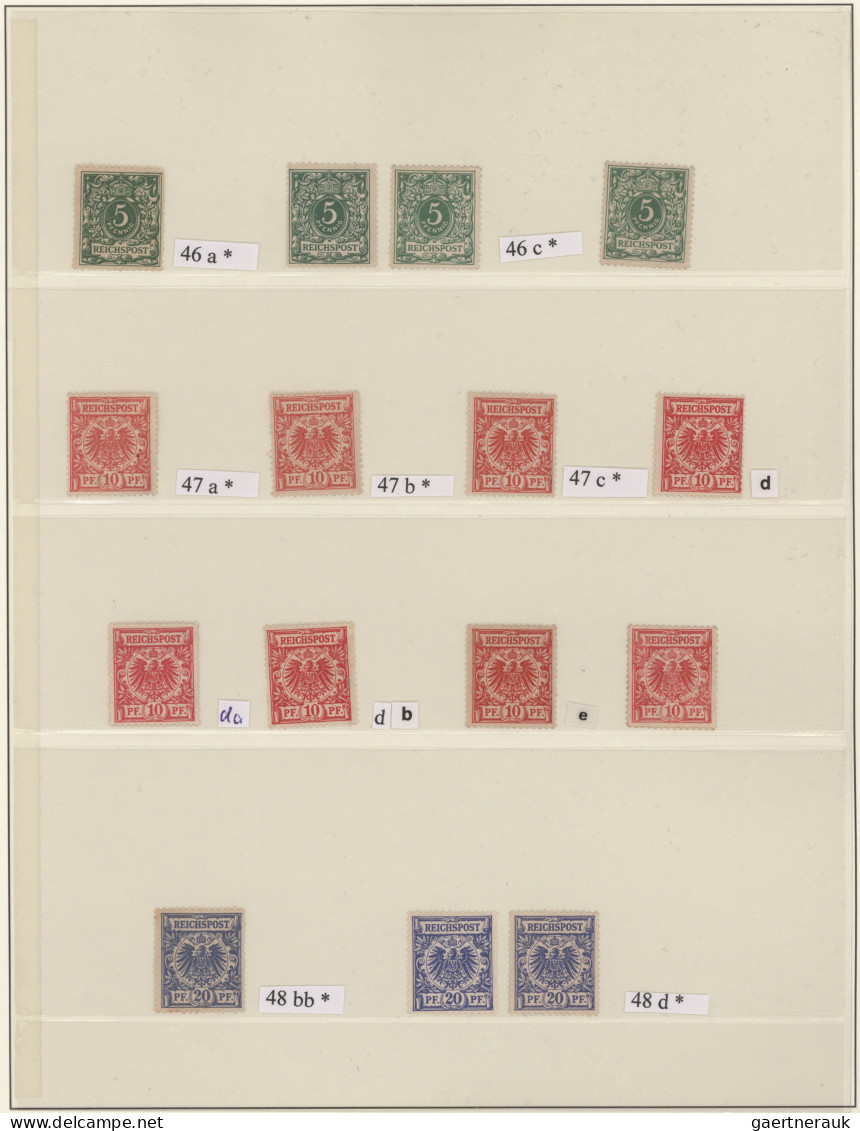 Deutsches Reich - Krone / Adler: 1889/1900, Ungebrauchte Sammlung Von 44 Marken - Colecciones
