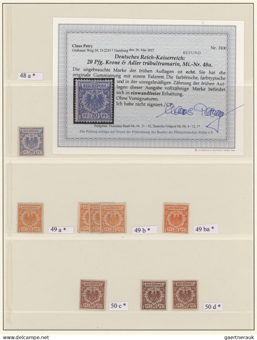 Deutsches Reich - Krone / Adler: 1889/1900, Ungebrauchte Sammlung Von 44 Marken - Colecciones