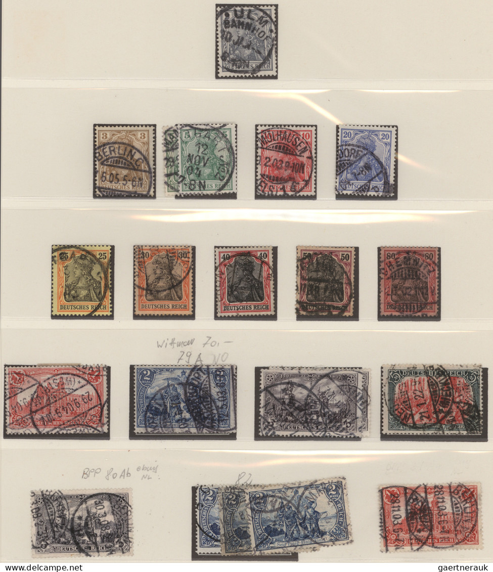 Deutsches Reich - Germania: 1900/19, Schöne Gestempelte Germania-Sammlung Mit Za - Sammlungen