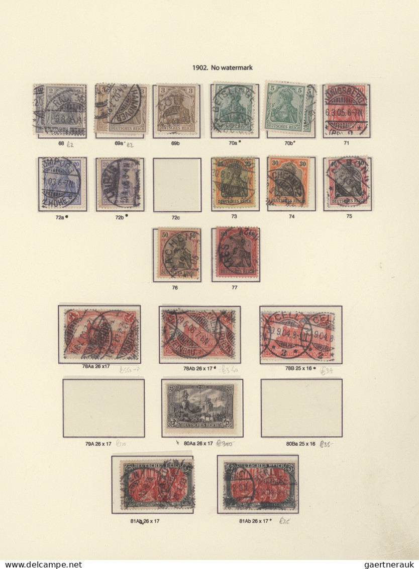 Deutsches Reich - Germania: 1900/1921, Umfangreicher Gestempelter Und Ungebrauch - Collections