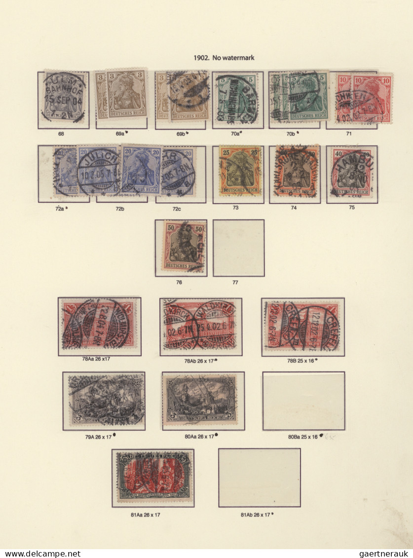 Deutsches Reich - Germania: 1900/1921, Umfangreicher Gestempelter Und Ungebrauch - Collections