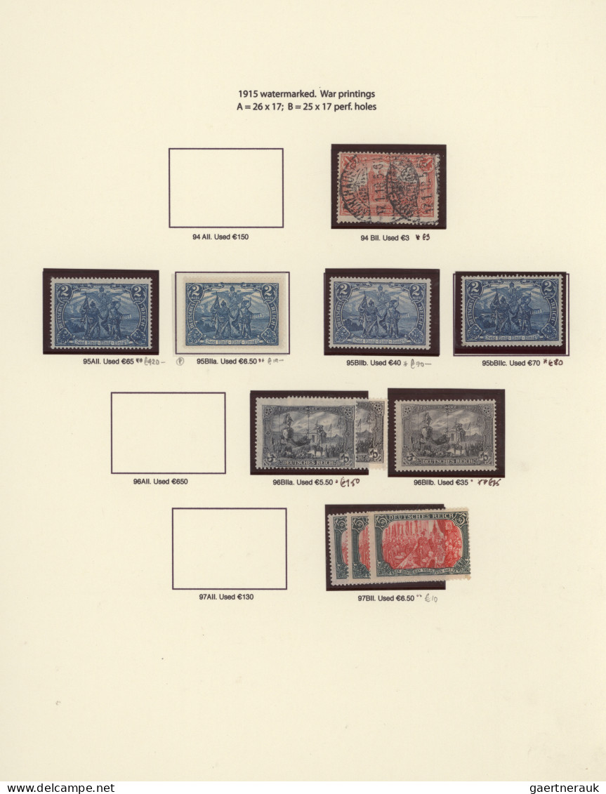 Deutsches Reich - Germania: 1900/1921, umfangreicher gestempelter und ungebrauch