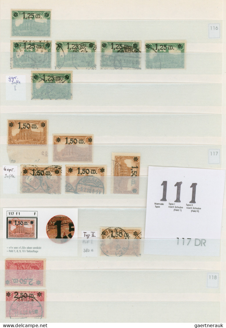 Deutsches Reich - Germania: 1900/1922, GERMANIA, Spezialsammlung Mit Dubletten M - Collections