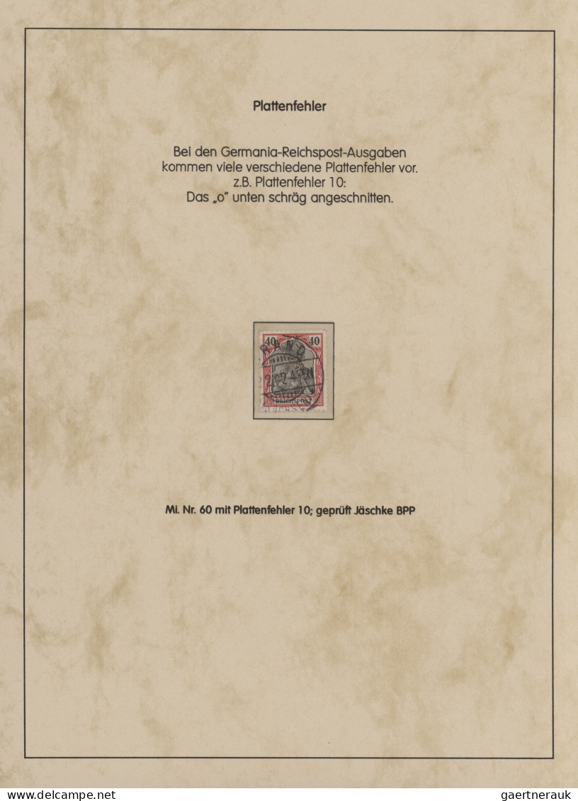 Deutsches Reich - Germania: 1900-1919, Germania-Ausgaben, Hoch Spezialisierte Sa - Collections