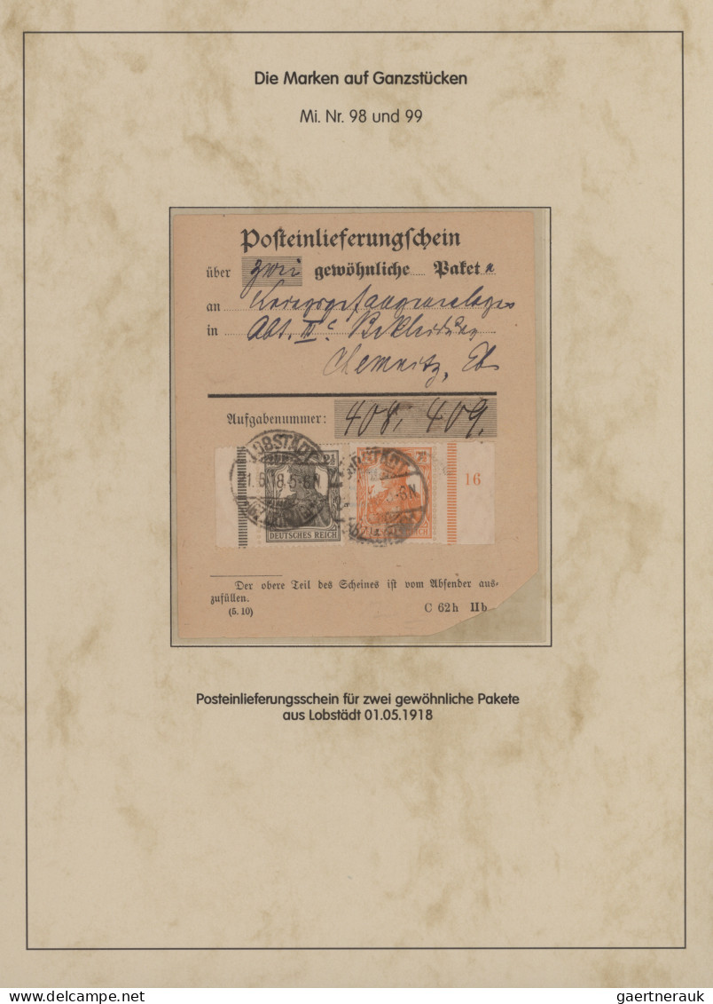 Deutsches Reich - Germania: 1900-1919, Germania-Ausgaben, hoch spezialisierte Sa