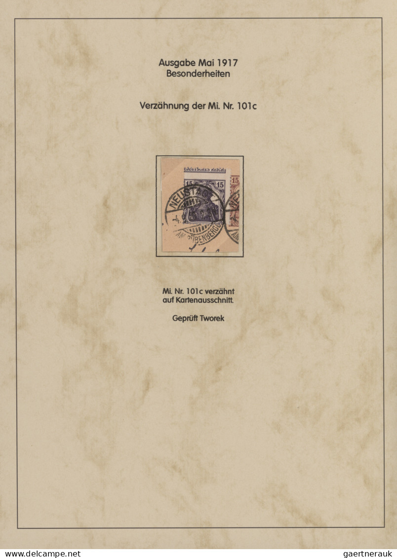 Deutsches Reich - Germania: 1900-1919, Germania-Ausgaben, hoch spezialisierte Sa