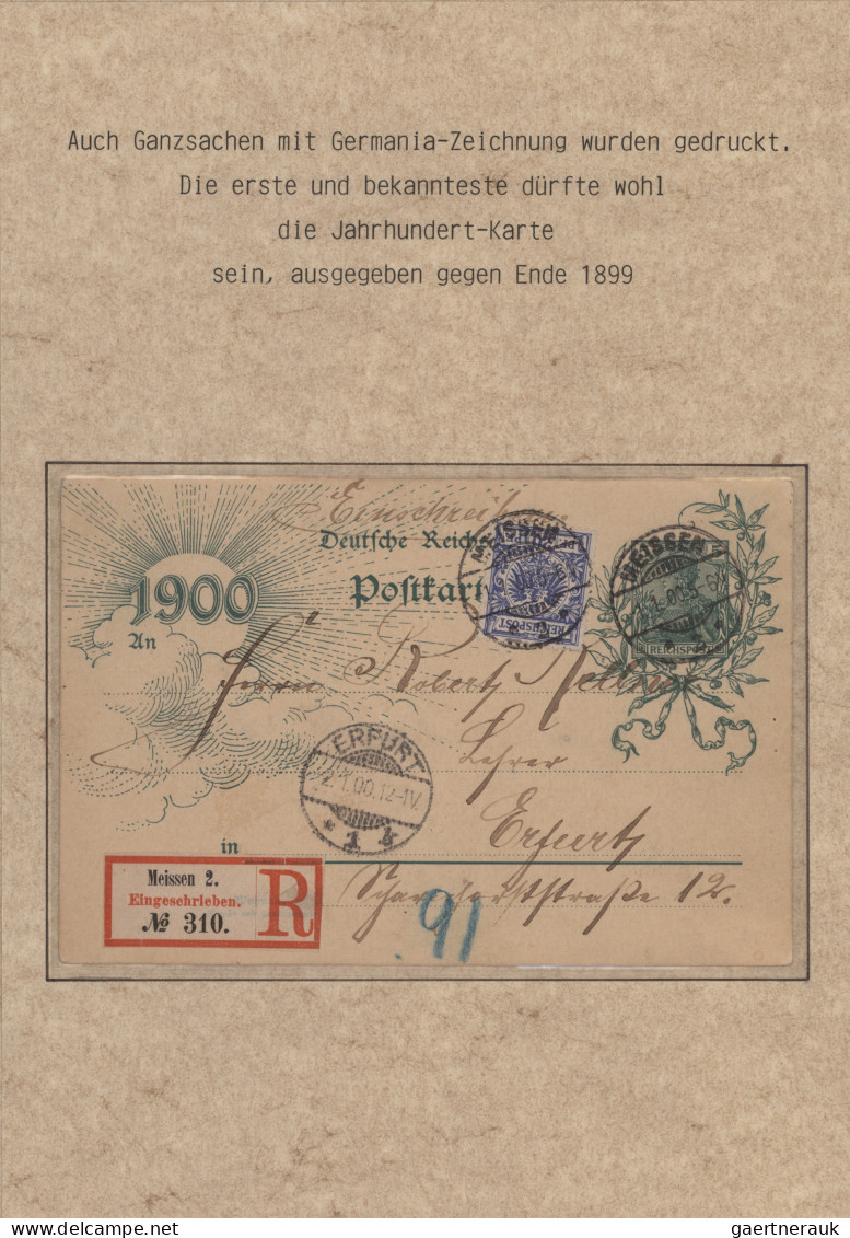 Deutsches Reich - Germania: 1900-1920 (ca), Germania-Ausgaben, Ganzsachen, Ca 27 - Sammlungen