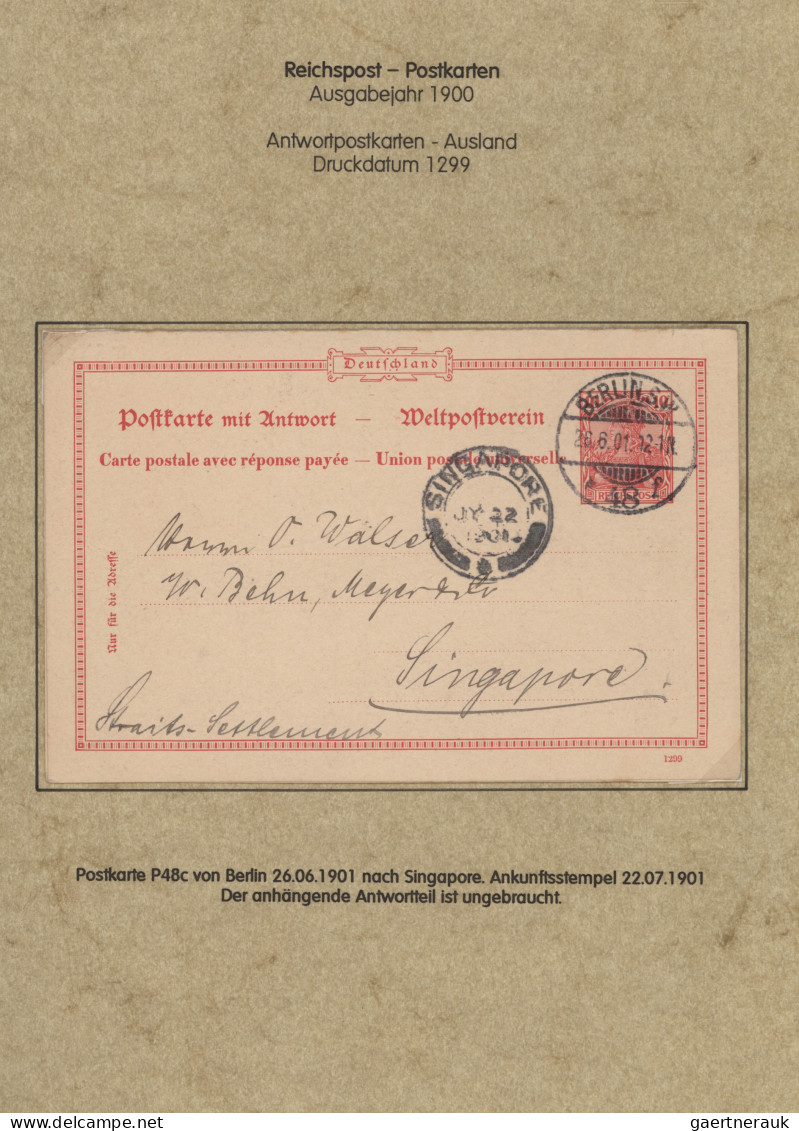 Deutsches Reich - Germania: 1900-1920 (ca), Germania-Ausgaben, Ganzsachen, Ca 27 - Sammlungen