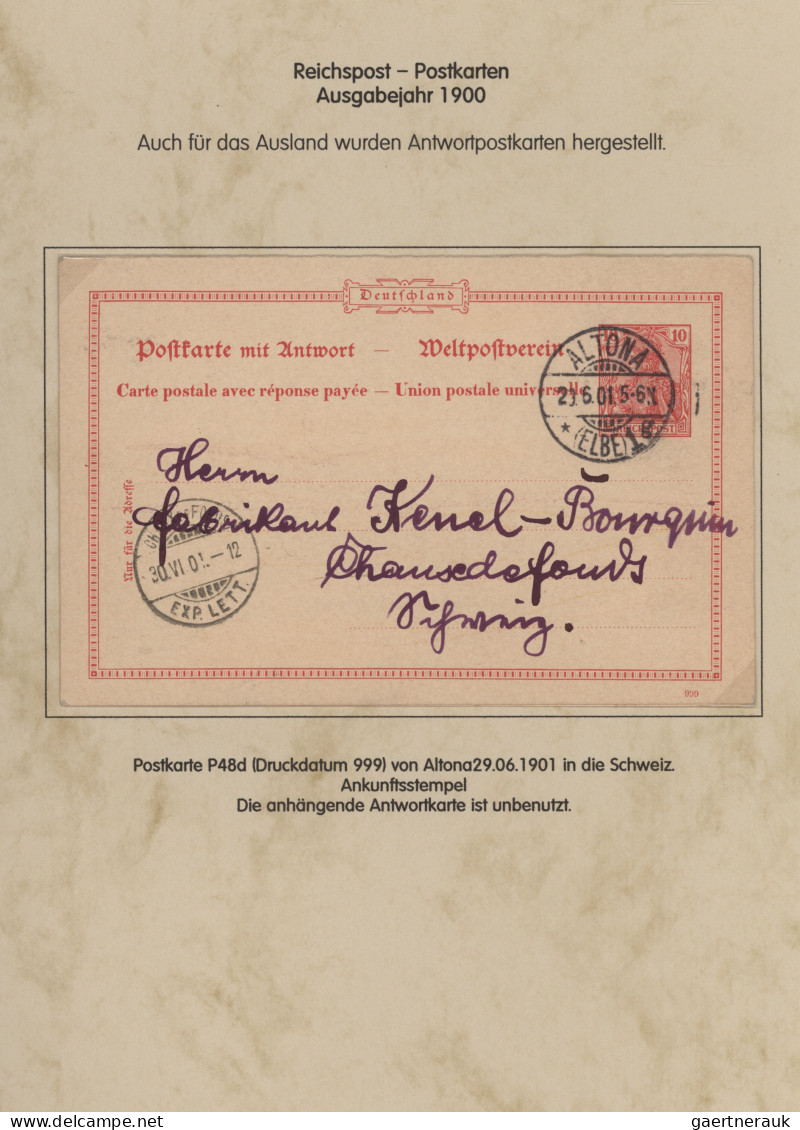 Deutsches Reich - Germania: 1900-1920 (ca), Germania-Ausgaben, Ganzsachen, Ca 27 - Collections