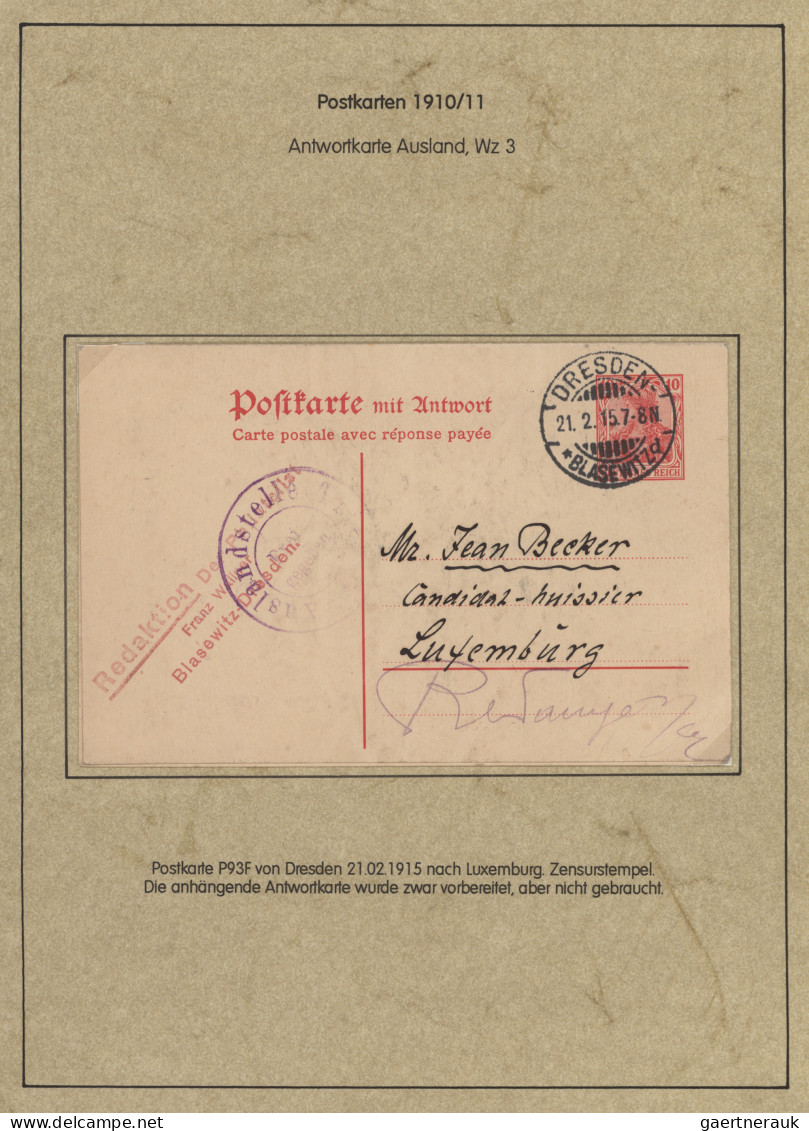 Deutsches Reich - Germania: 1900-1920 (ca), Germania-Ausgaben, Ganzsachen, ca 27