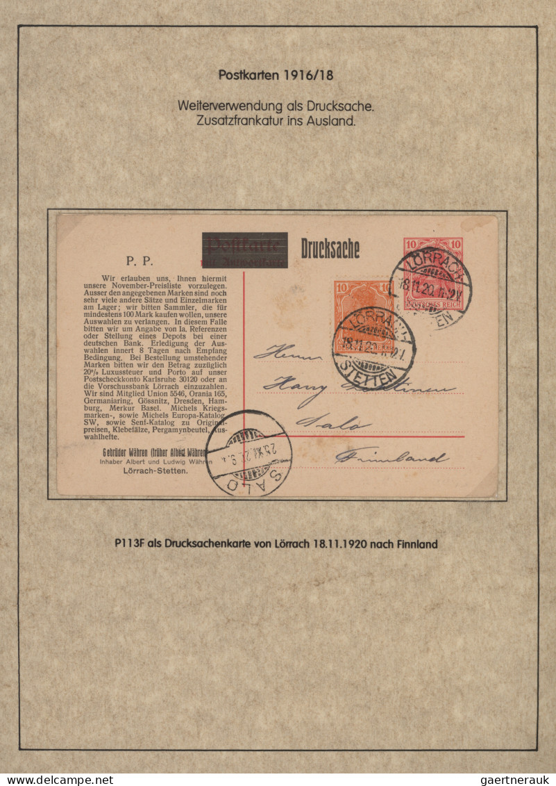 Deutsches Reich - Germania: 1900-1920 (ca), Germania-Ausgaben, Ganzsachen, ca 27