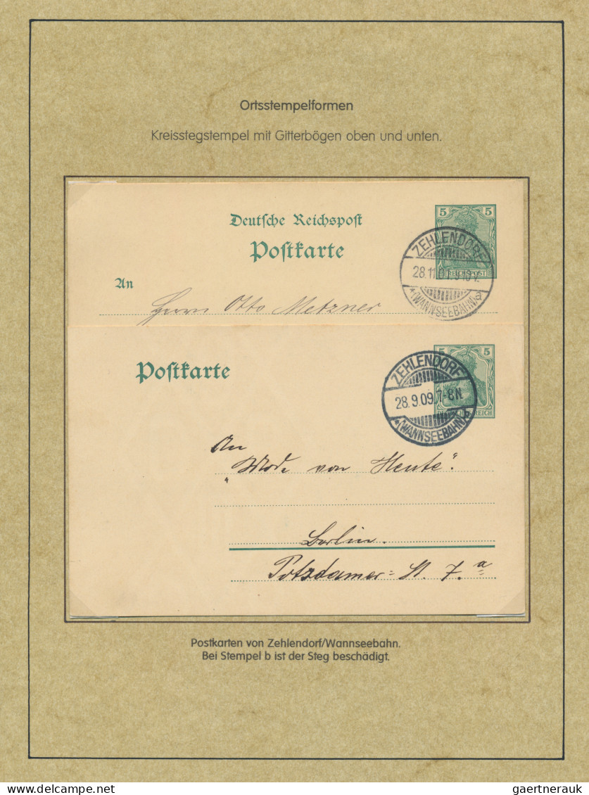 Deutsches Reich - Germania: 1900-1920 (ca), Germania-Ausgaben, Ortsstempelformen