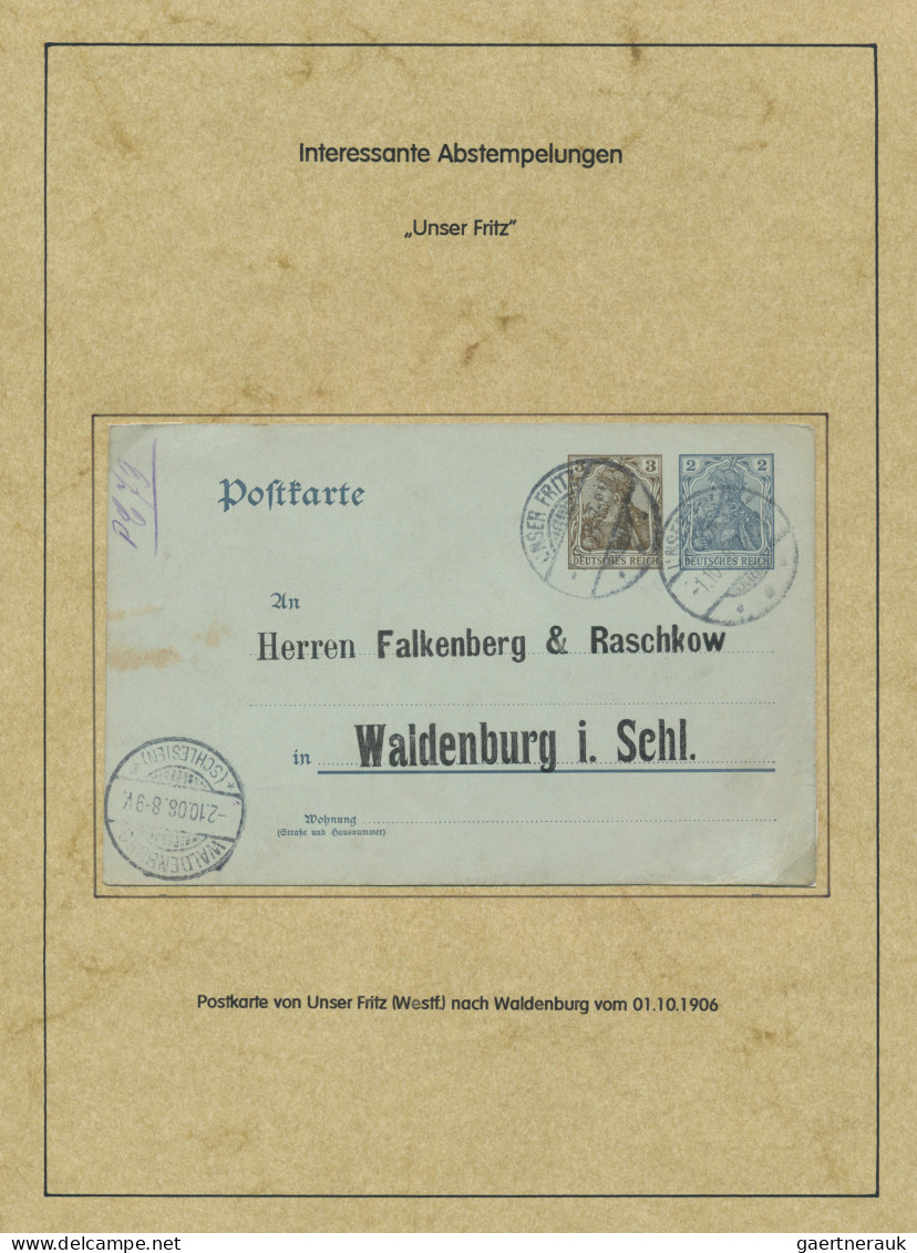 Deutsches Reich - Germania: 1900-1920 (ca), Germania-Ausgaben, Ortsstempelformen