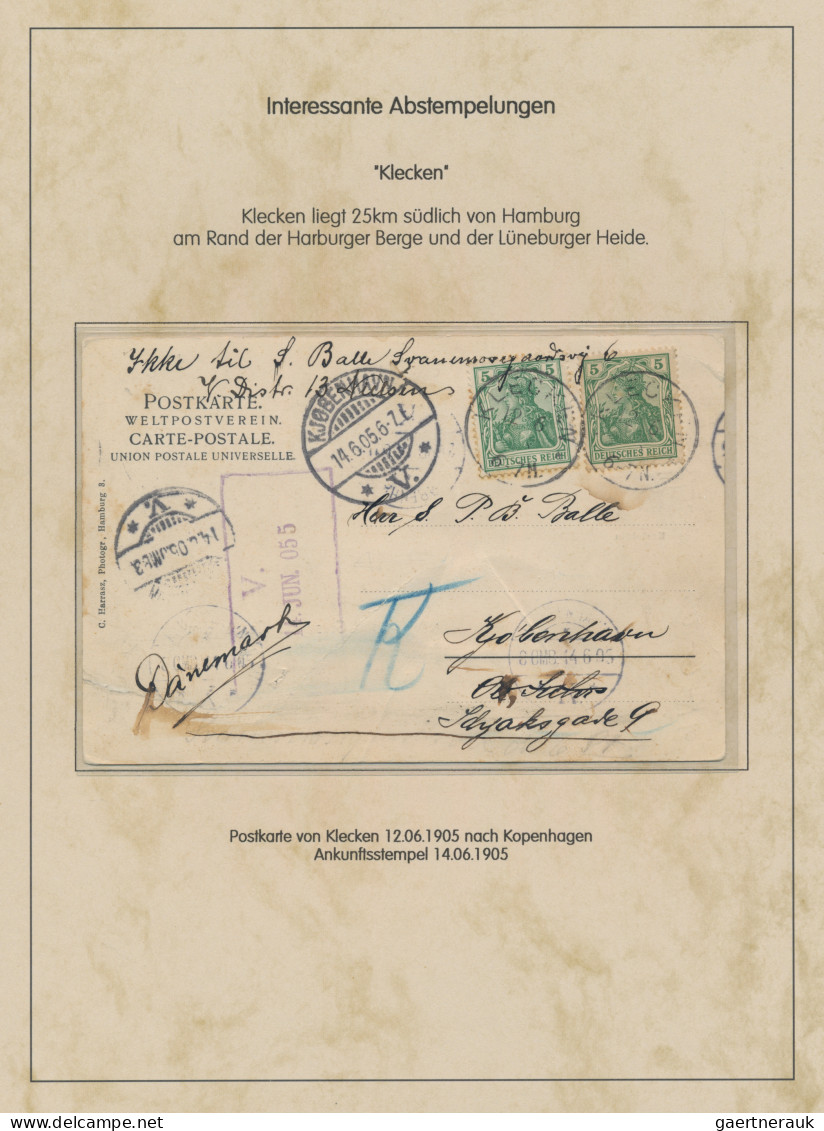 Deutsches Reich - Germania: 1900-1920 (ca), Germania-Ausgaben, Ortsstempelformen