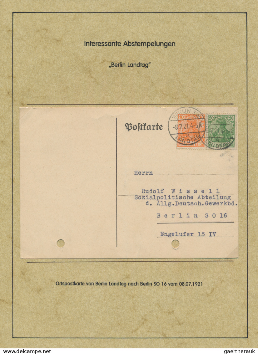 Deutsches Reich - Germania: 1900-1920 (ca), Germania-Ausgaben, Ortsstempelformen