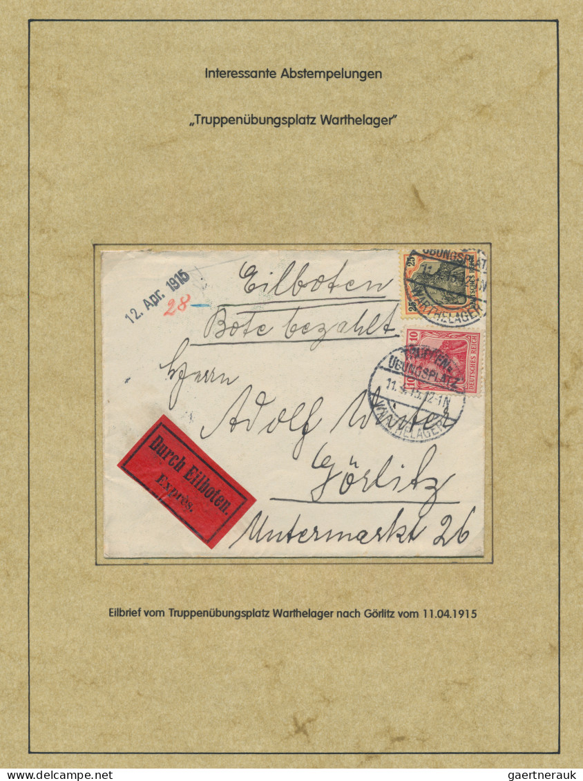 Deutsches Reich - Germania: 1900-1920 (ca), Germania-Ausgaben, Ortsstempelformen