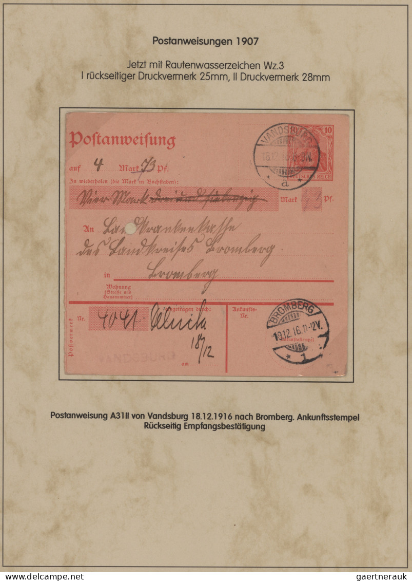 Deutsches Reich - Germania: 1900-1920 (ca), Germania-Ausgaben, Sammlung Von 37 P - Sammlungen