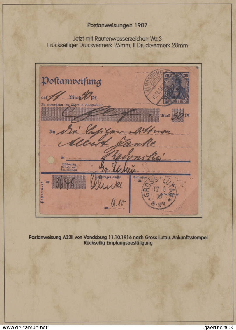 Deutsches Reich - Germania: 1900-1920 (ca), Germania-Ausgaben, Sammlung Von 37 P - Sammlungen