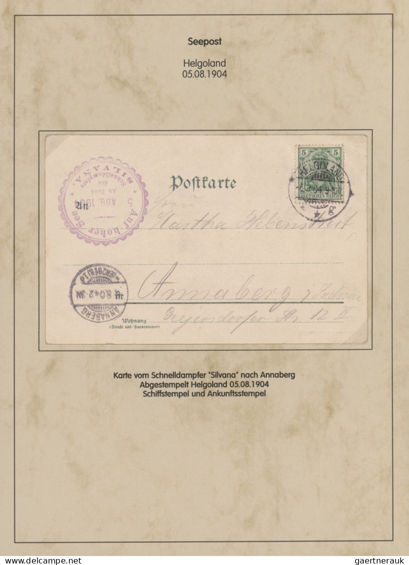 Deutsches Reich - Germania: 1900-1920 (ca), Germania-Ausgaben, Schiffspost, 72 B - Verzamelingen